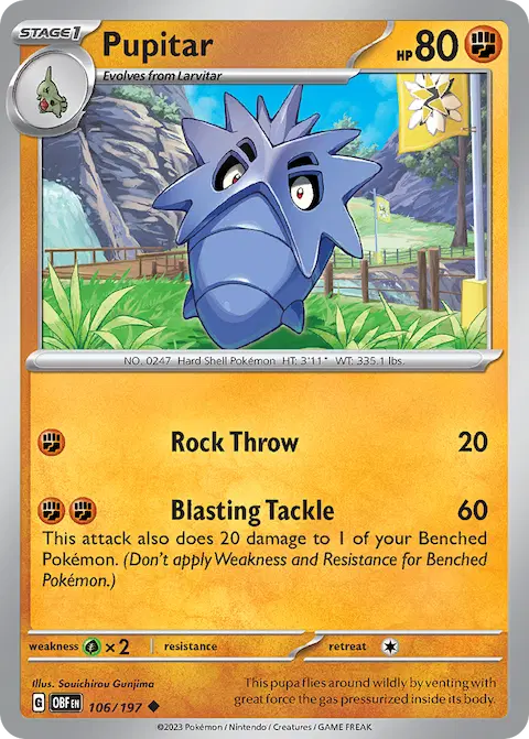 Pupitar, Obsidian Flames 106/197
