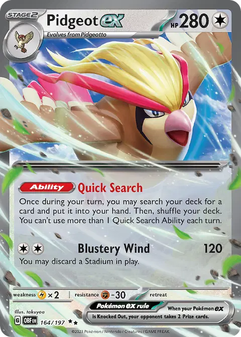 Pidgeot ex, Obsidian Flames 164/197