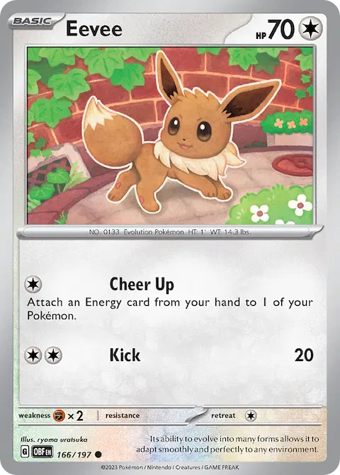 Eevee, Obsidian Flames 166/197