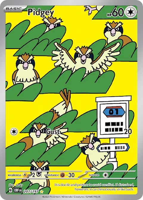 Pidgey, Obsidian Flames 207/197