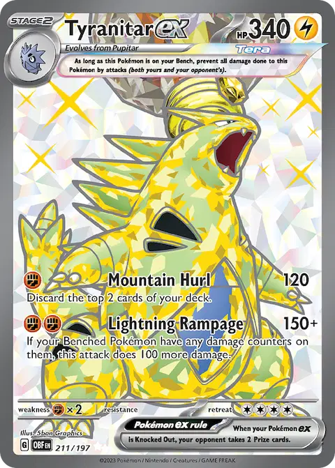 Tyranitar ex, Obsidian Flames 211/197