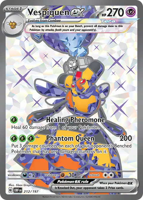 Vespiquen ex, Obsidian Flames 212/197