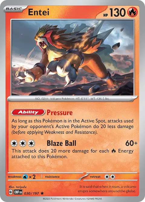 Entei, Obsidian Flames 030/197