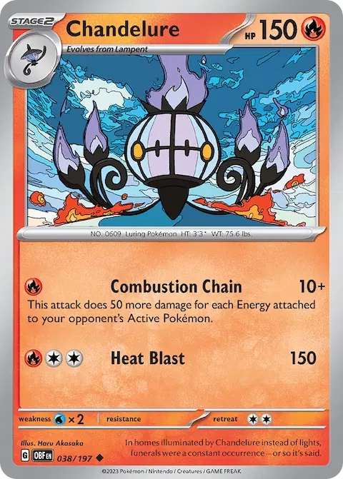 Chandelure, Obsidian Flames 038/197