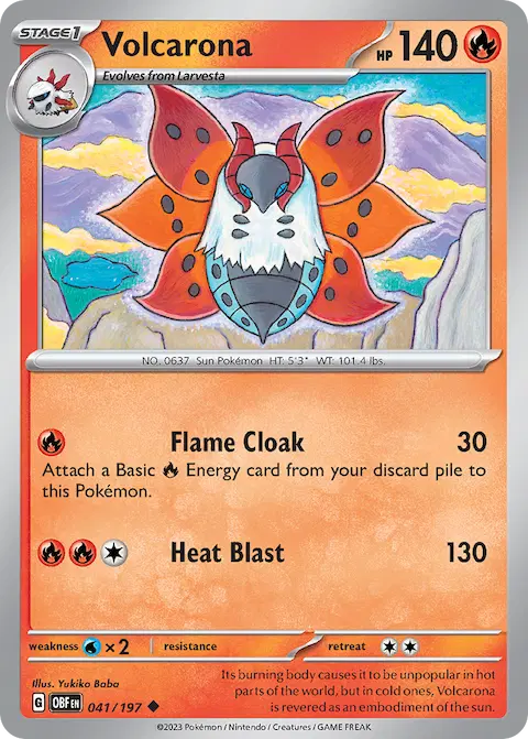 Volcarona, Obsidian Flames 041/197