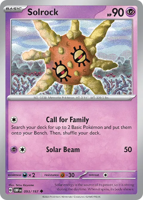Solrock, Obsidian Flames 093/197