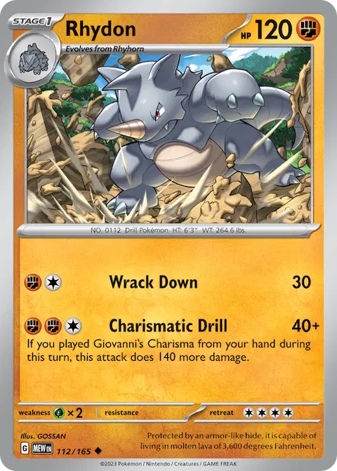 Rhydon, 151 112/165