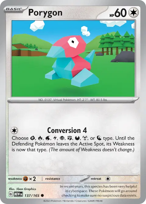 Porygon, 151 137/165