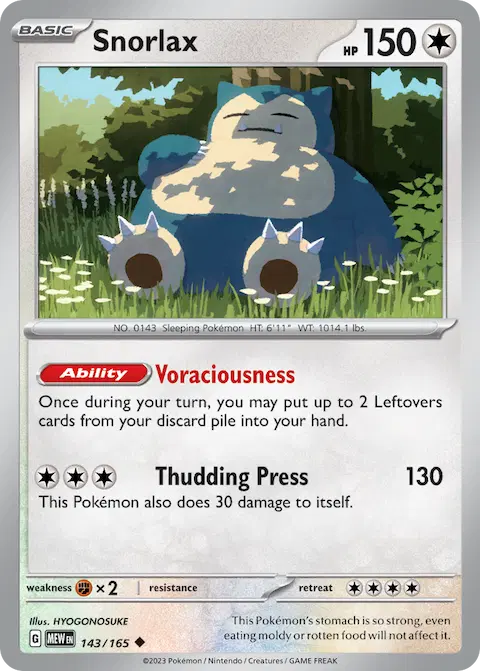 Snorlax, 151 143/165