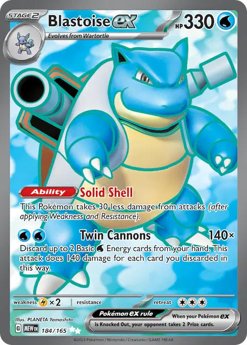Blastoise ex, 151 184/165
