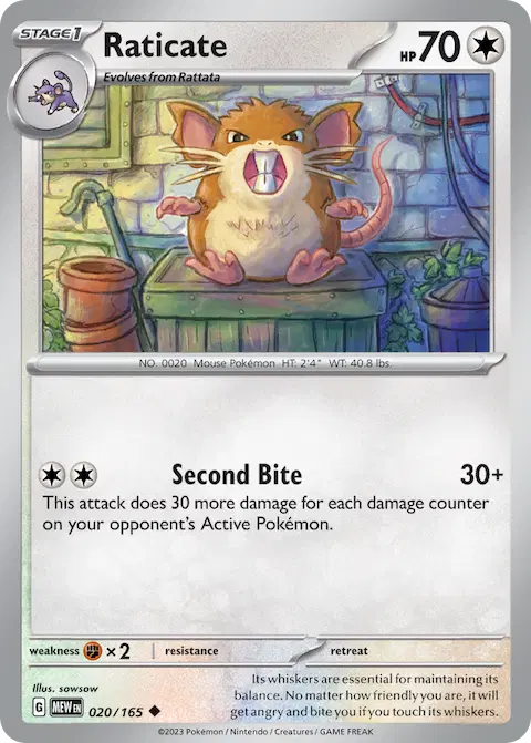 Raticate, 151 020/165