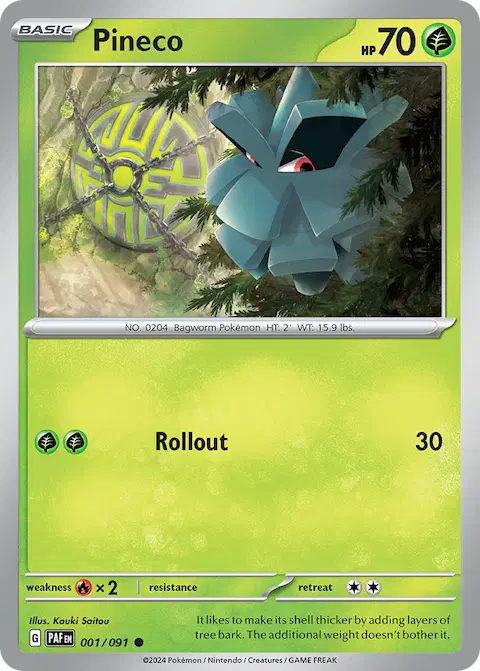 Pineco, Paldean Fates 001/091