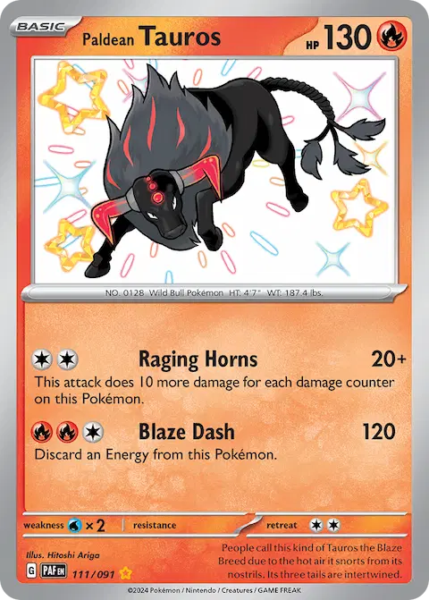 Paldean Tauros, Paldean Fates 111/091