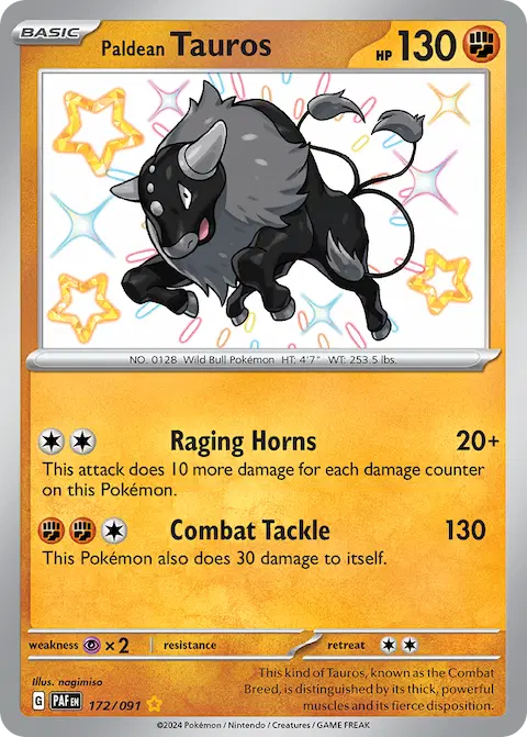Paldean Tauros, Paldean Fates 172/091