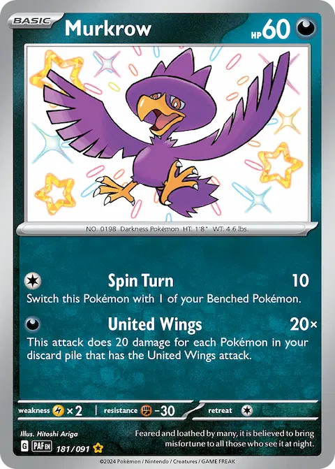 Murkrow, Paldean Fates 181/091