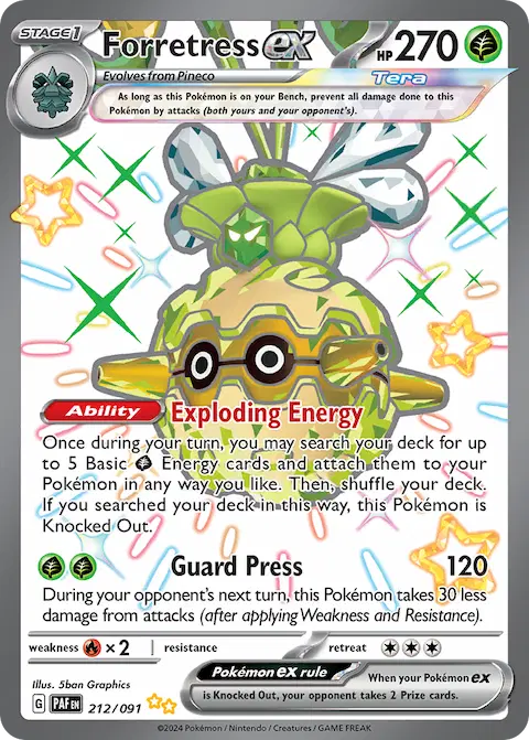 Forretress ex, Paldean Fates 212/091