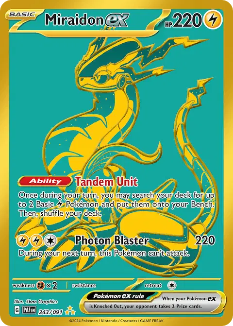 Miraidon ex, Paldean Fates 243/091