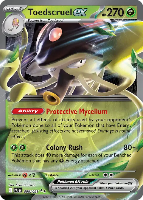 Toedscruel ex, Paldean Fates 005/091