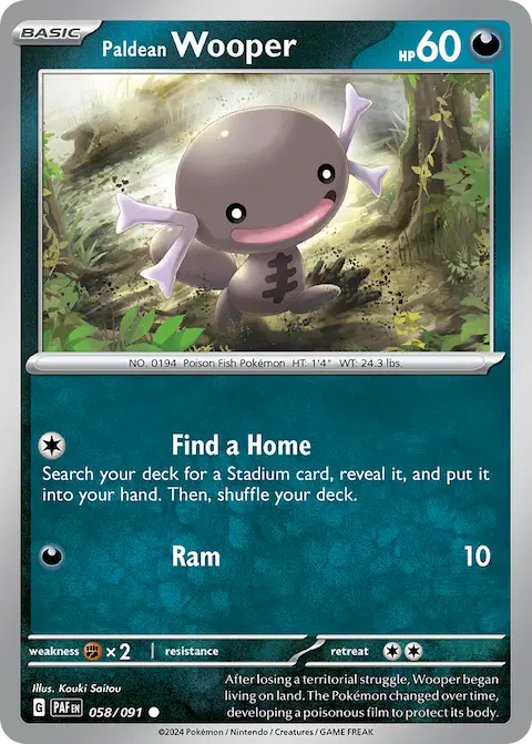 Paldean Wooper, Paldean Fates 058/091