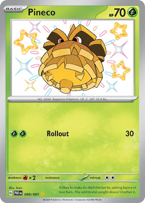 Pineco, Paldean Fates 099/091
