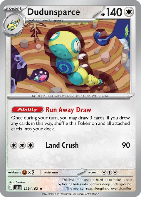 Dudunsparce, Temporal Forces 129/162