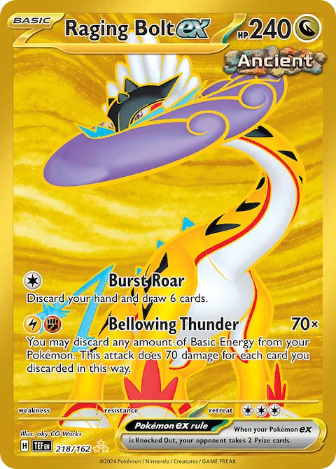 Raging Bolt ex, Temporal Forces 218/162