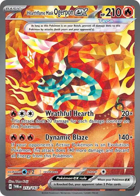 Hearthflame Mask Ogerpon ex, Twilight Masquerade 212/167
