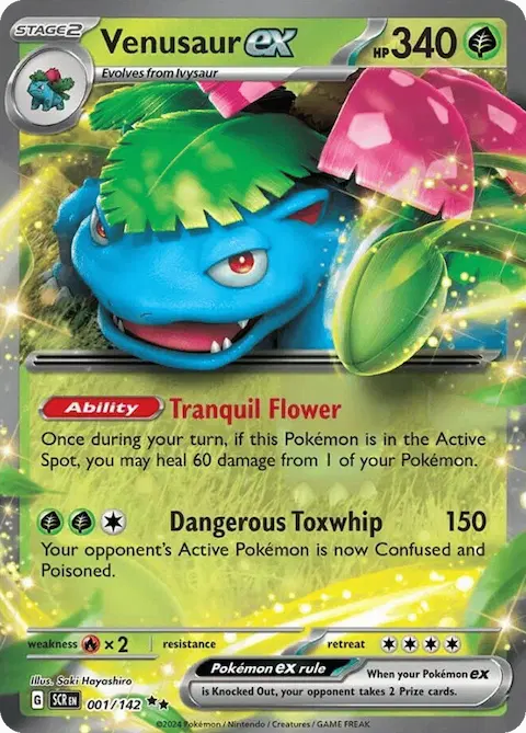 Venusaur ex, Stellar Crown 001/142