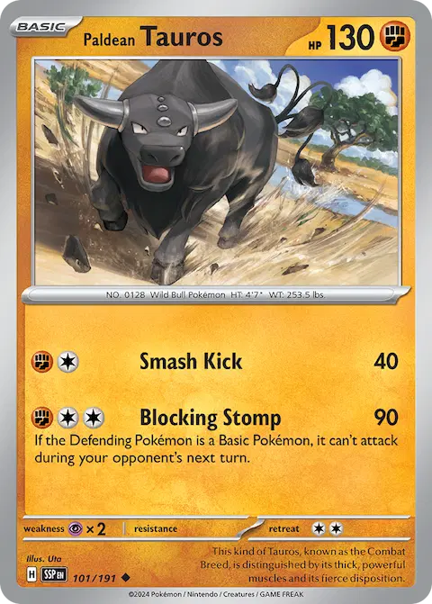 Paldean Tauros, Surging Sparks 101/191