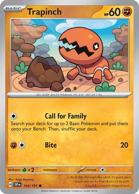 Trapinch, Surging Sparks 104/191