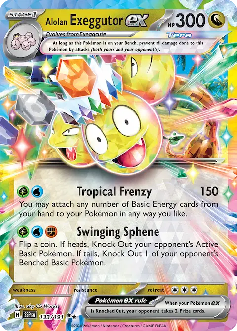 Alolan Exeggutor ex, Surging Sparks 133/191