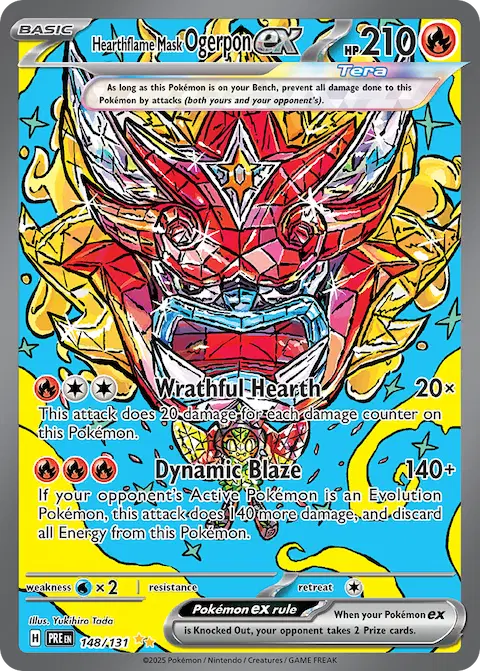 Hearthflame Mask Ogerpon ex, Prismatic Evolutions 148/131