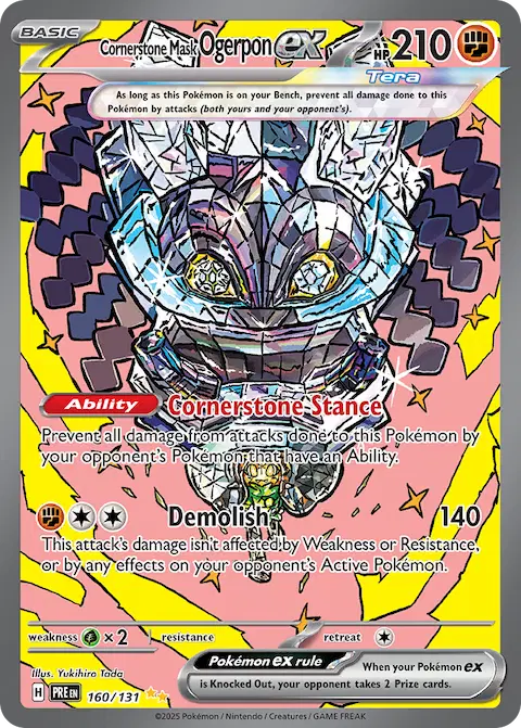 Cornerstone Mask Ogerpon ex, Prismatic Evolutions 160/131