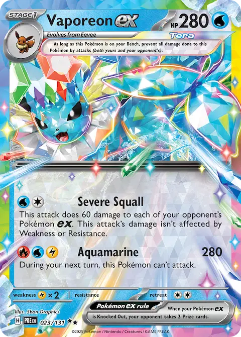 Vaporeon ex, Prismatic Evolutions 023/131