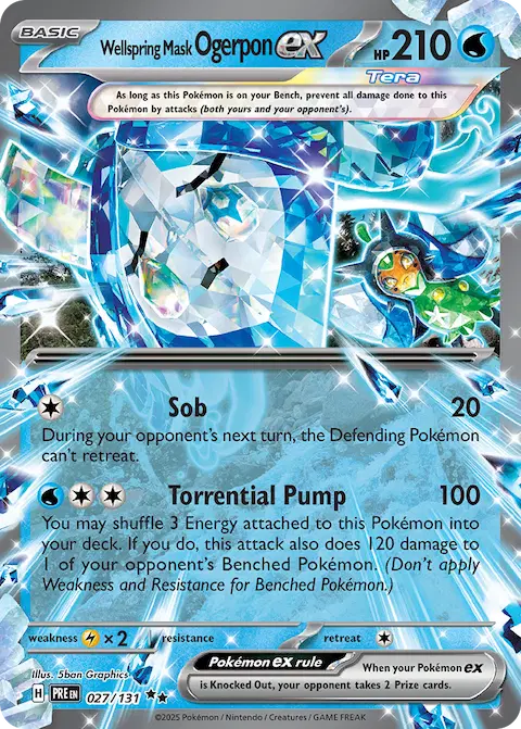 Wellspring Mask Ogerpon ex, Prismatic Evolutions 027/131