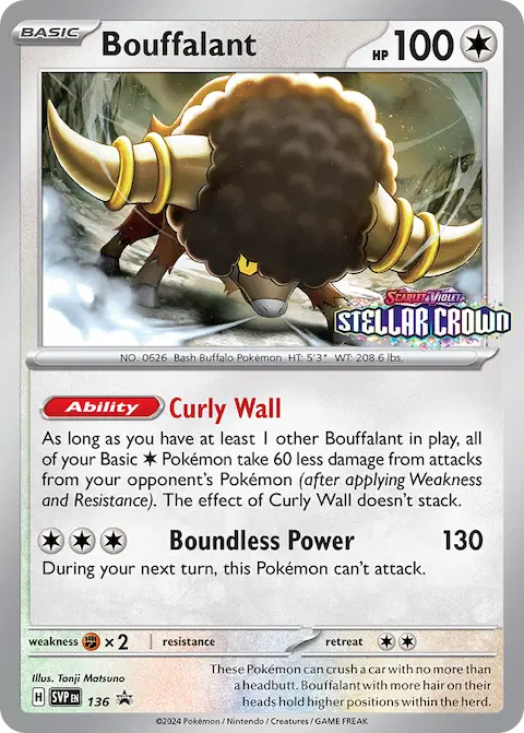 Bouffalant, SVP Black Star Promos 136/225