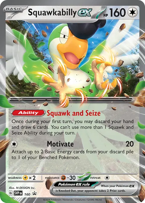 Squawkabilly ex, SVP Black Star Promos 160/225