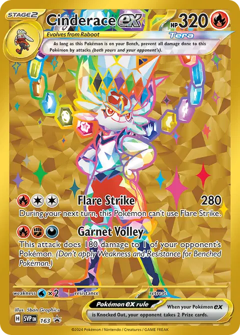 Cinderace ex, SVP Black Star Promos 163/225