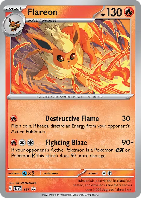 Flareon, SVP Black Star Promos 167/225