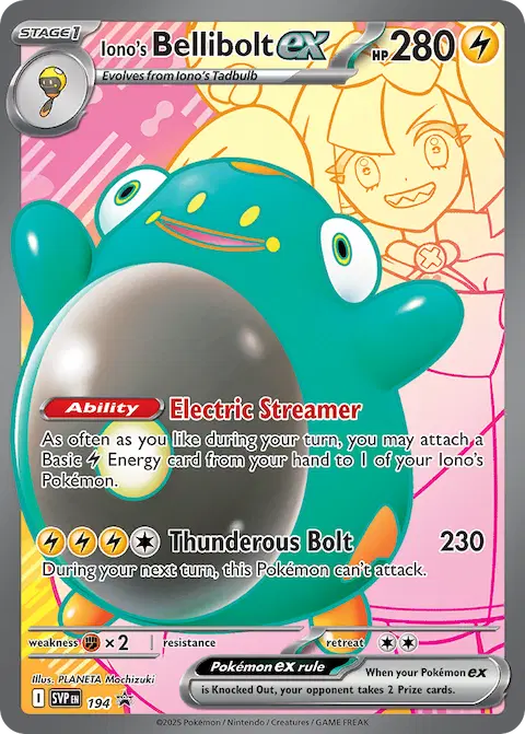 Iono's Bellibolt ex, SVP Black Star Promos 194/225