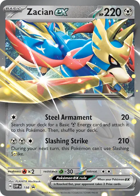 Zacian ex, SVP Black Star Promos 198/225