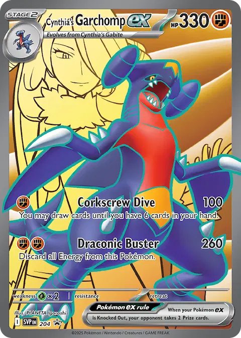 Cynthia's Garchomp ex, SVP Black Star Promos 204/225