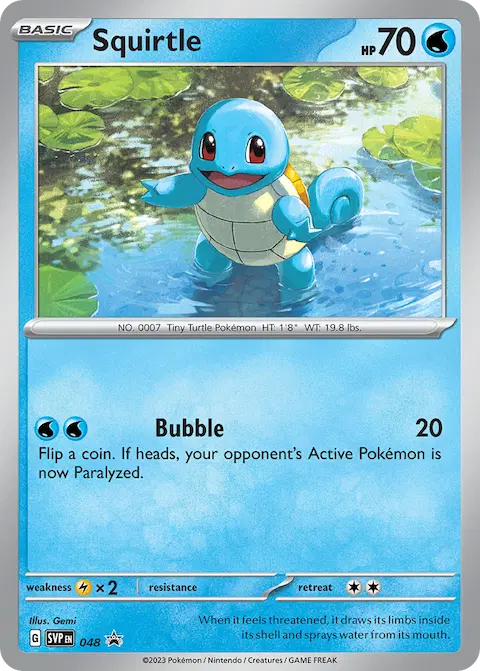 Squirtle, SVP Black Star Promos 048/225