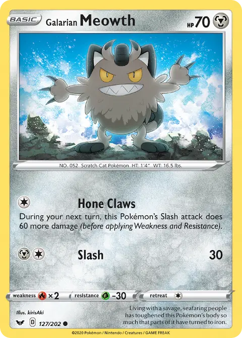 Galarian Meowth, Sword & Shield 127/202