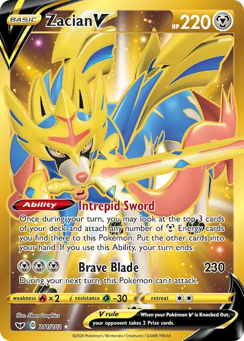 Zacian V, Sword & Shield 211/202