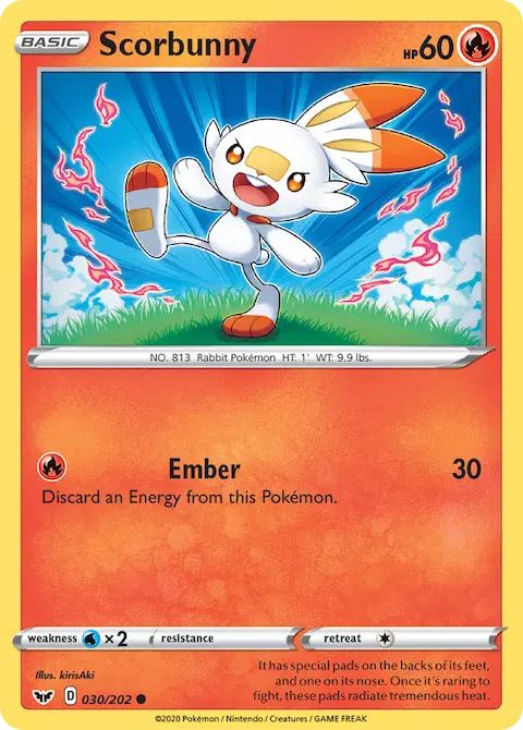Scorbunny, Sword & Shield 30/202