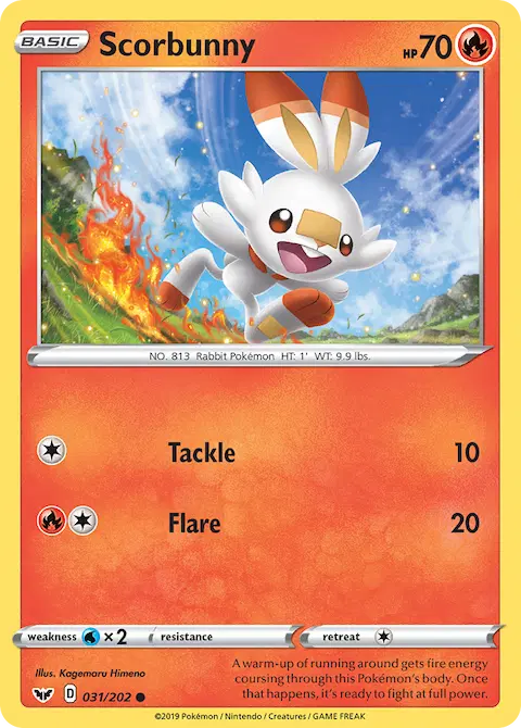 Scorbunny, Sword & Shield 31/202