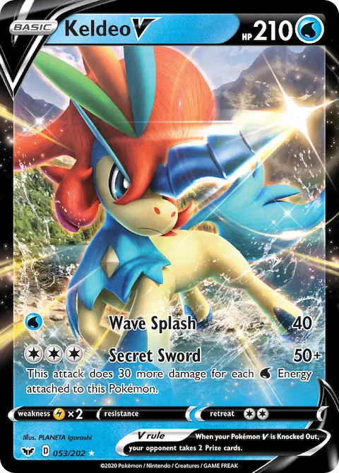 Keldeo V, Sword & Shield 53/202