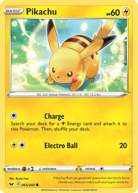 Pikachu, Sword & Shield 65/202