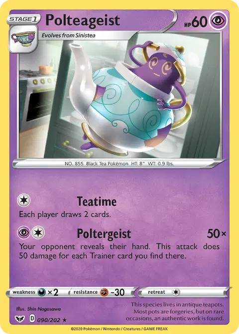Polteageist, Sword & Shield 90/202